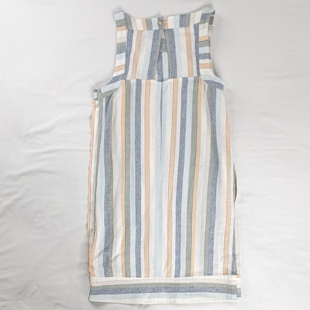 Multi Color Vertical Stripe Lined Sleeveless Dres… - image 7